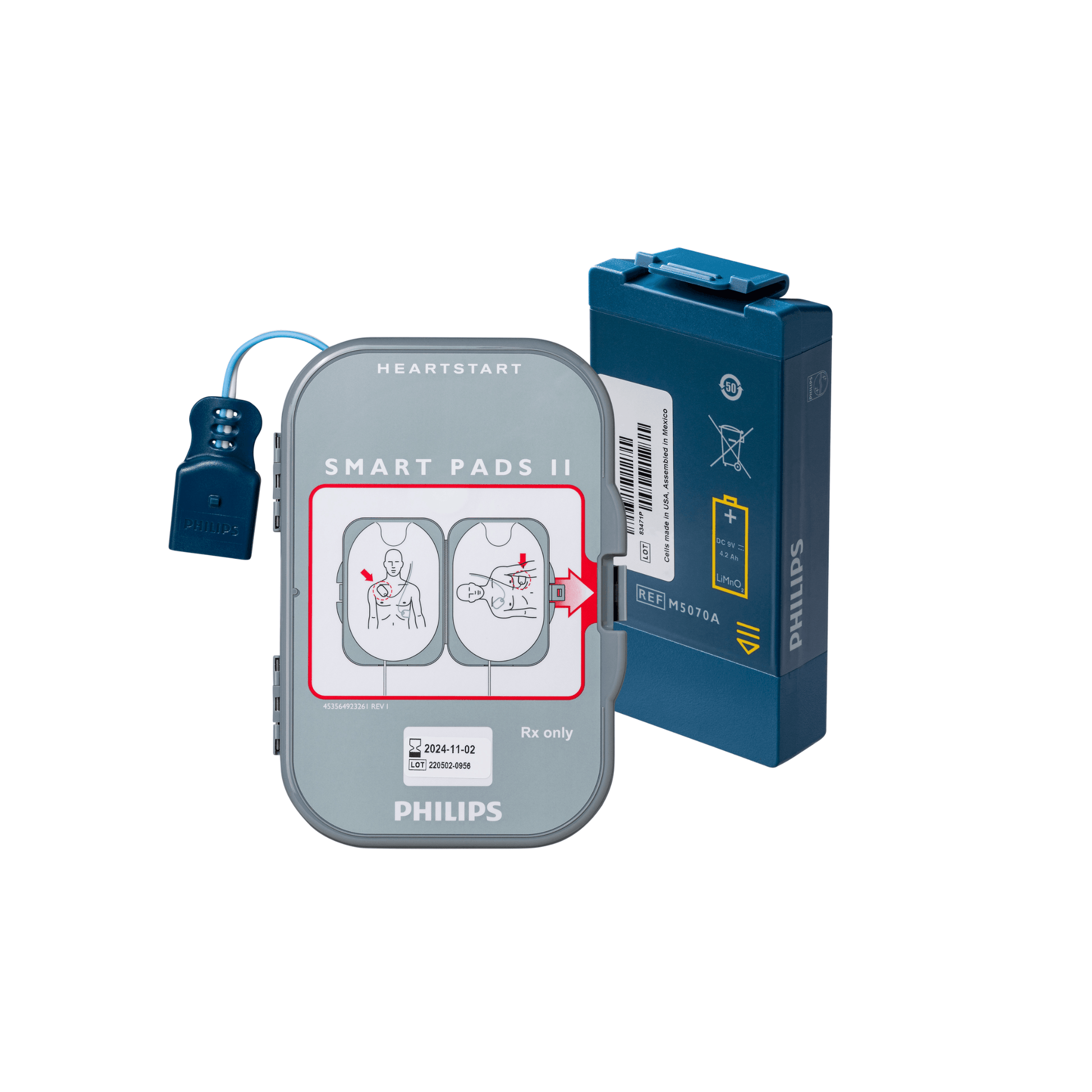 Philips Heartstart FRx AED set met draagtas - 861304_C01 - ProCardio - 861304_NL_C01